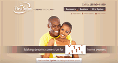Desktop Screenshot of firstoptiononline.com
